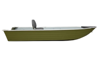 Bateau jon - intérieur charcoal, extérieur vert olive